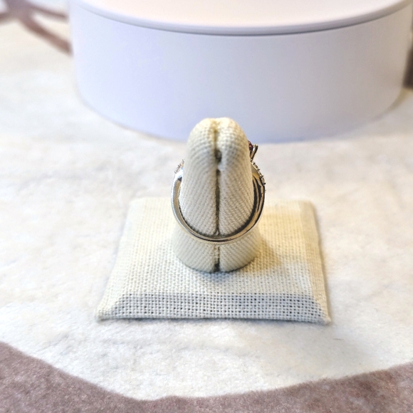 5.18 cttw Mocha & Clear CZs Gold Ring - Picture 5 of 5